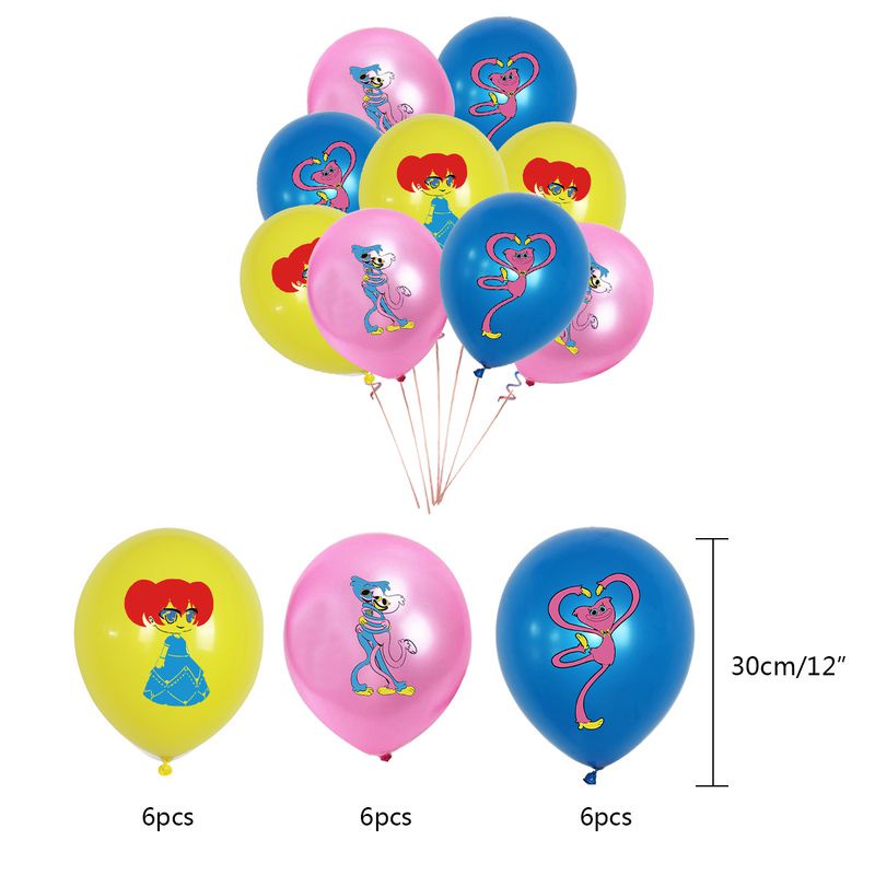 Poppy Playtime character Huggy Wuggy Party Decorations Themed Birthday Party Cake Topper Banner Balloons
