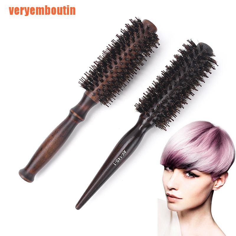 (Hàng Mới Về) Lược Tròn Chải Tóc Xoăn Tự Nhiên Chống Tĩnh Điện Làm Thủ Công