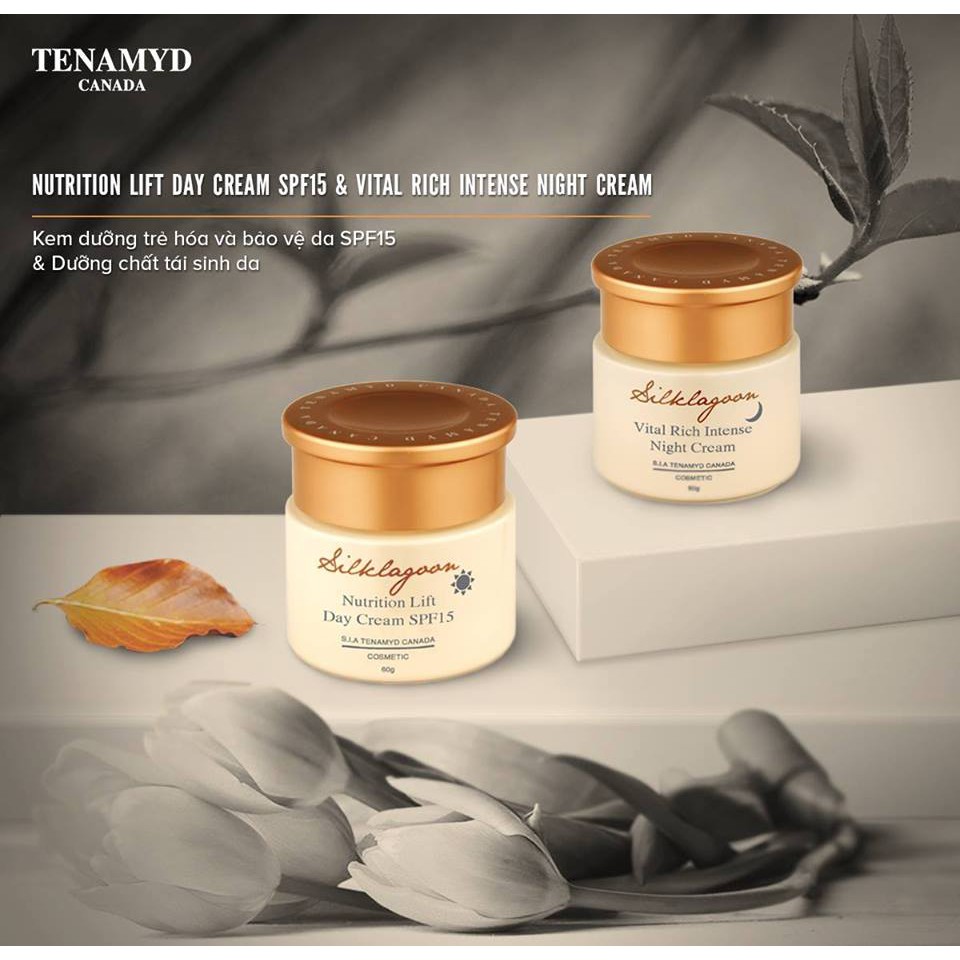 Kem ngày giàu dưỡng chất Tenamyd Canada Silk Lagoon Nutrition Lift Day Cream SPF15 60g