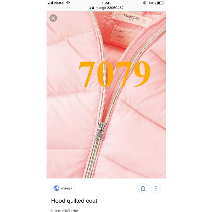 SALE 280K * Mã 7079: Áo phao SIÊU ẤM