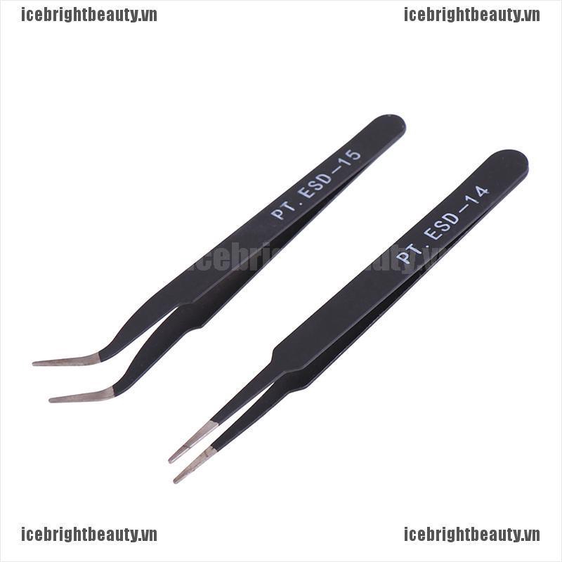 Set 6 nhíp kẹp thẳng/ cong chống tĩnh điện dùng sửa chữa đồ dùng gia dụng