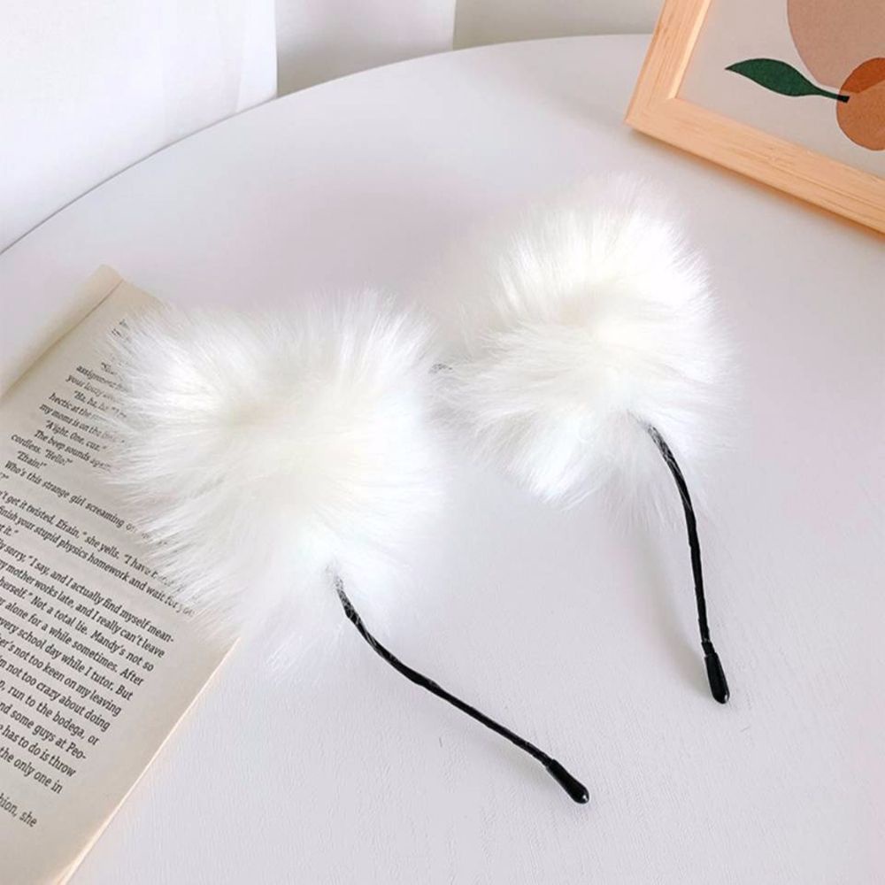 Băng Đô Tai Mèo Bằng Vải Bông Không Trượt Đính Chuông Nhiều Màu Sắc Phong Cách Lolita Hàn Quốc Cho Nữ