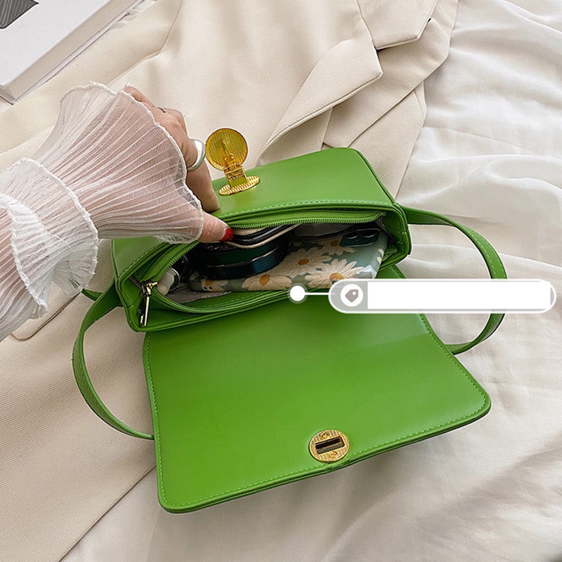 Túi đeo vai IELGY hình vuông nhỏ phong cách Hàn Quốc chất lượng cao cho nữ