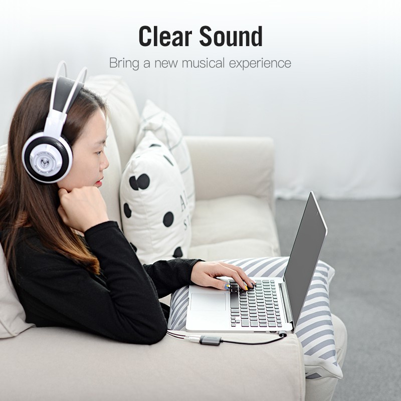 Usb âm thanh PC Laptop Vention CDKH usb sound card