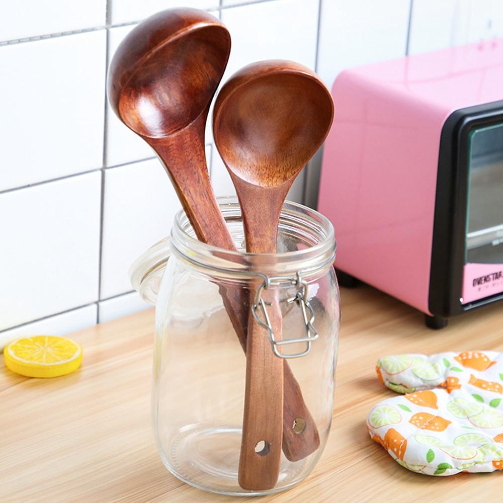 Muỗng Múc Canh Cán Dài Bằng Gỗ Tiện Dụng