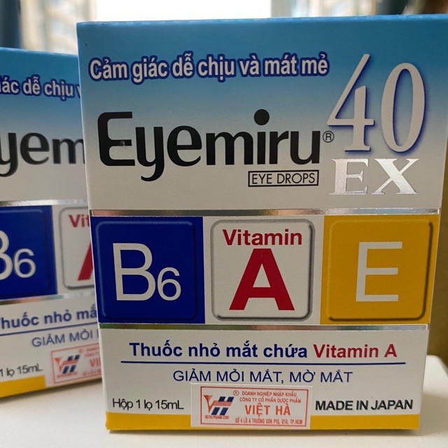 Nước nhỏ mắt Eyemiru giúp tăng cường thị lực chống mờ mắt omega 3 khô mắt lutein sáng mắt kẽm dha vitamin c 15ml