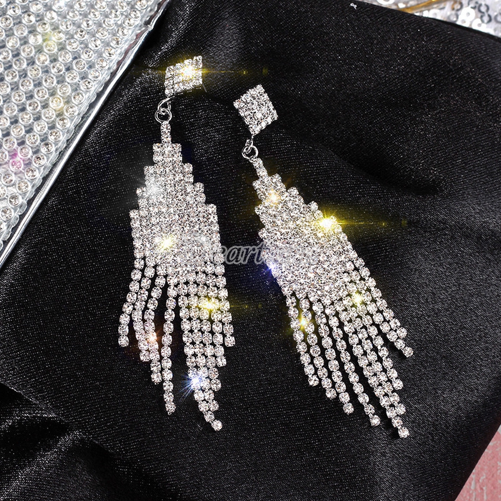 Bông tai mạ bạc 925 đính đá sang trọng cho nữ