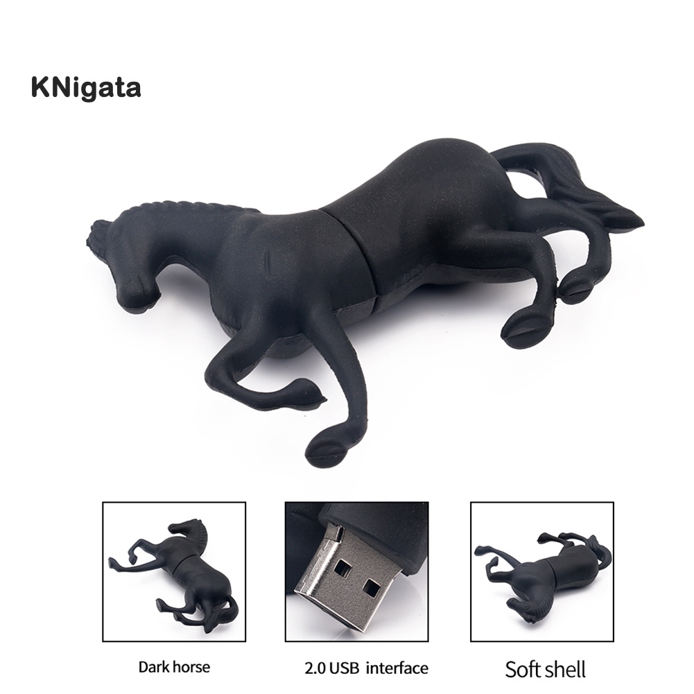 Kk Usb 512mb / 1g / 2g / 4g / 8g / 16g / 32g / 64g Màu Đen Hình Chú Ngựa | BigBuy360 - bigbuy360.vn
