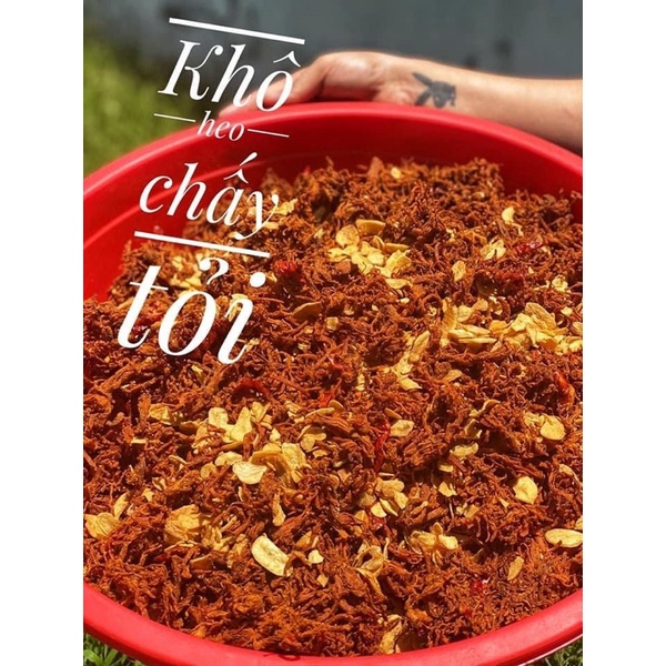 KHÔ HEO CHÁY TỎI HANDMADE ĐẶC BIỆT TÚI 500gr SIÊU NGON