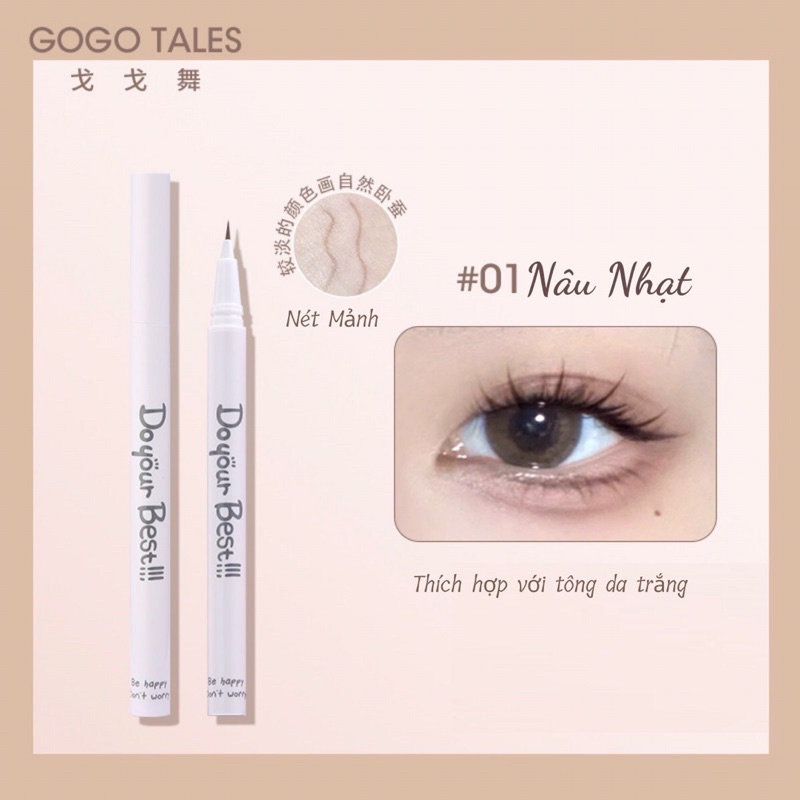 Bút Kẻ Bọng Mắt GOGO TALES Lying Silkworm Eyeliner