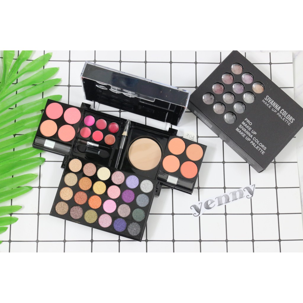 Bộ Trang Điểm Mắt-Má-Môi Sivanna Colors Make Up Palette DK212