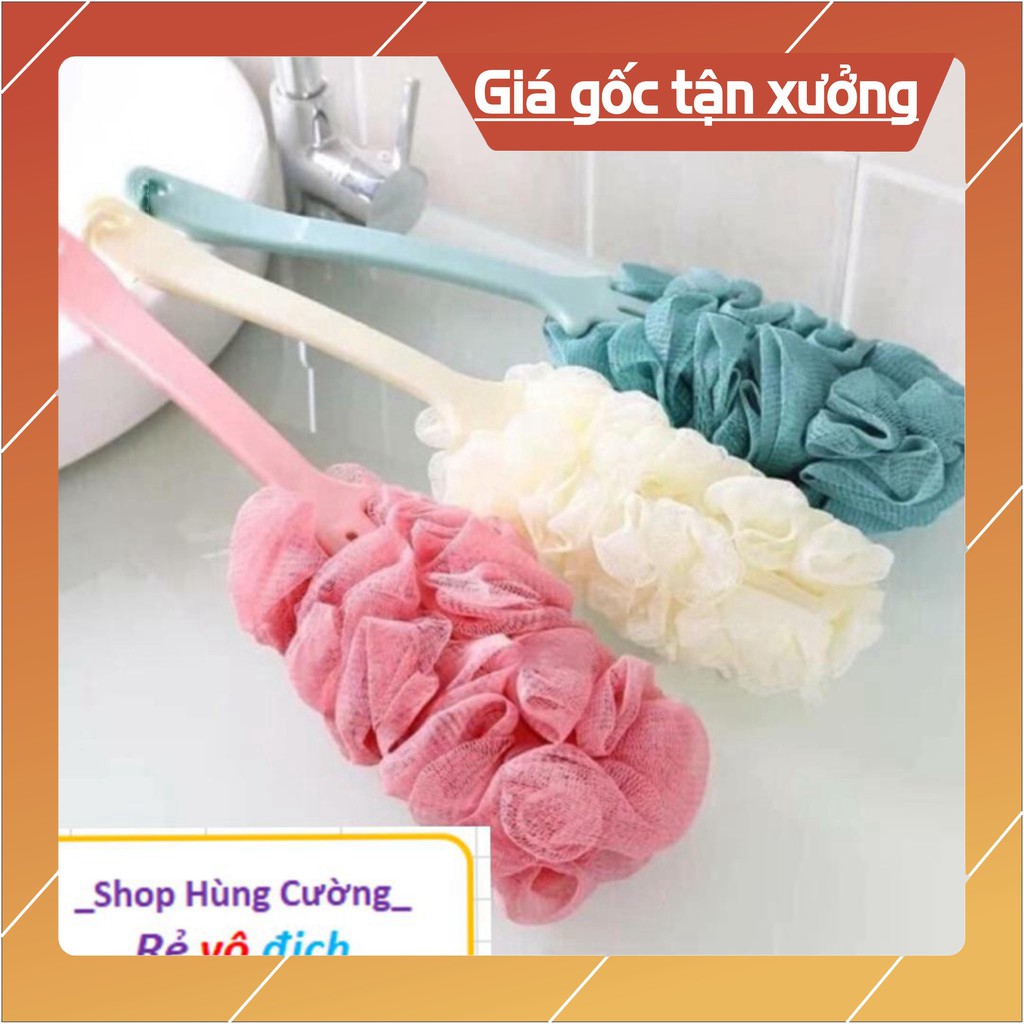 {Giá sỉ} Cây, Bông tắm có cán dài dễ dàng tắm rửa