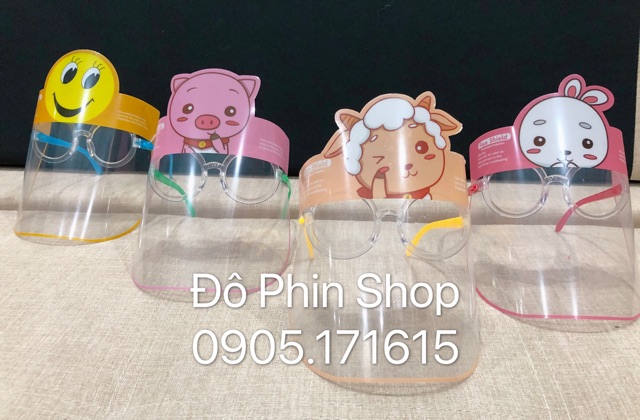 Kính chắn giọt bắn cho bé - hàng có gọng kính trẻ em màu sắc dễ thương