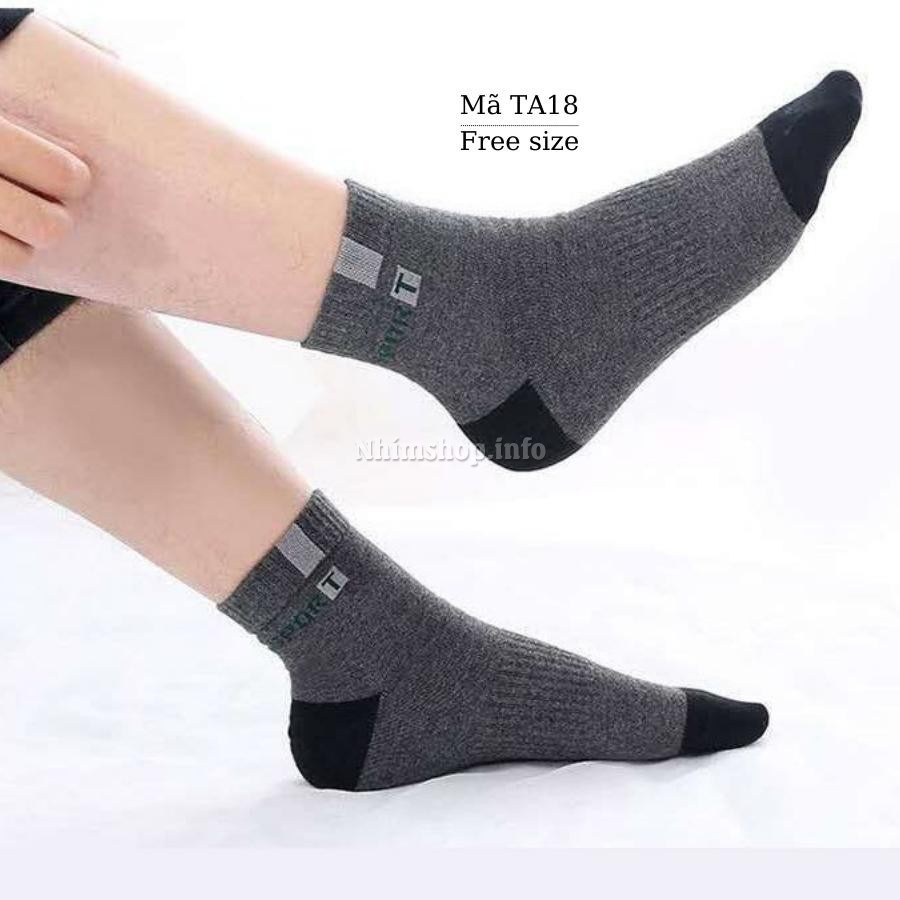 Tất trẻ em nam sport cổ cao 9 - 15 tuổi cho bé trai cotton mềm thoáng khí mùa hè đi giày thể thao đi học đá bóng TA18
