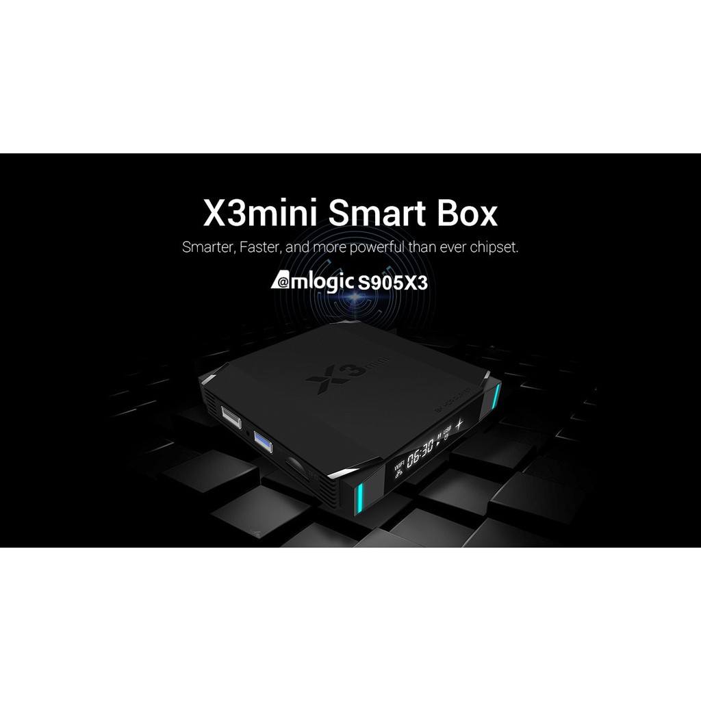 Android TV Box X3 Mini, Chip S905X3, 4GB Ram, 32GB bộ nhớ trong, Android TV 9.0, Full ứng dụng