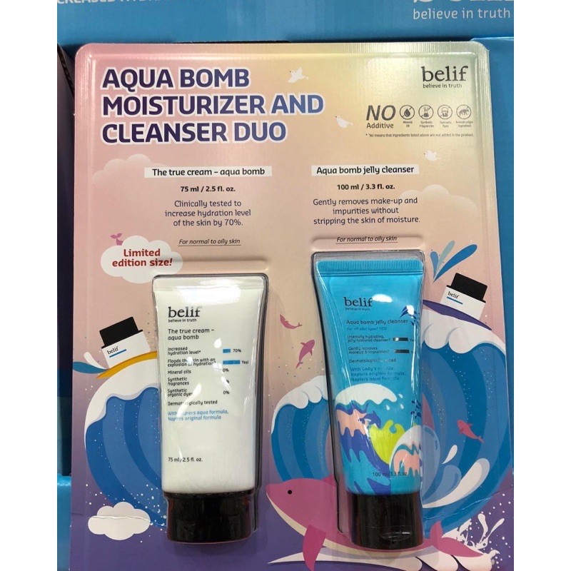 SET DƯỠNG DA BELIF AQUA BOMB DUO