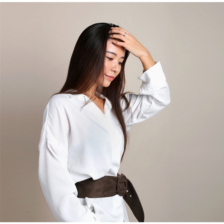 Thắt Lưng Đục Lỗ Bằng Nhung Sang Trọng Cho Nữ