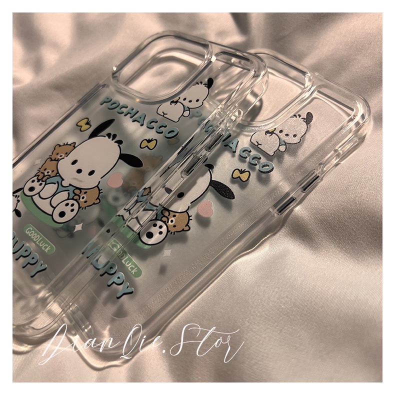 SANRIO Ốp Điện Thoại Cứng Trong Suốt Chống Sốc Hình Pochacco Dễ Thương Cho iPhone 11 13 12 X XS Pro Max xr 12 13 Mini xr