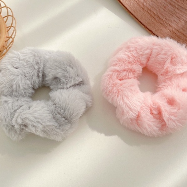 Dây buộc tóc vải lông nhung bản lớn thời trang thu đông mới 2021