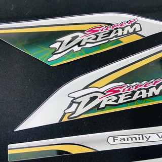 [HUYỀN THOẠI MỘT THỜI] TEM DÁN XE SUPER DREAM 3 LỚP CAO CẤP (MÀU XANH LÁ)