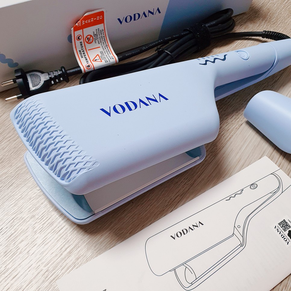 VODANA Máy dập tóc gợn sóng size lớn 40mm máy uốn tóc Hàn Quốc