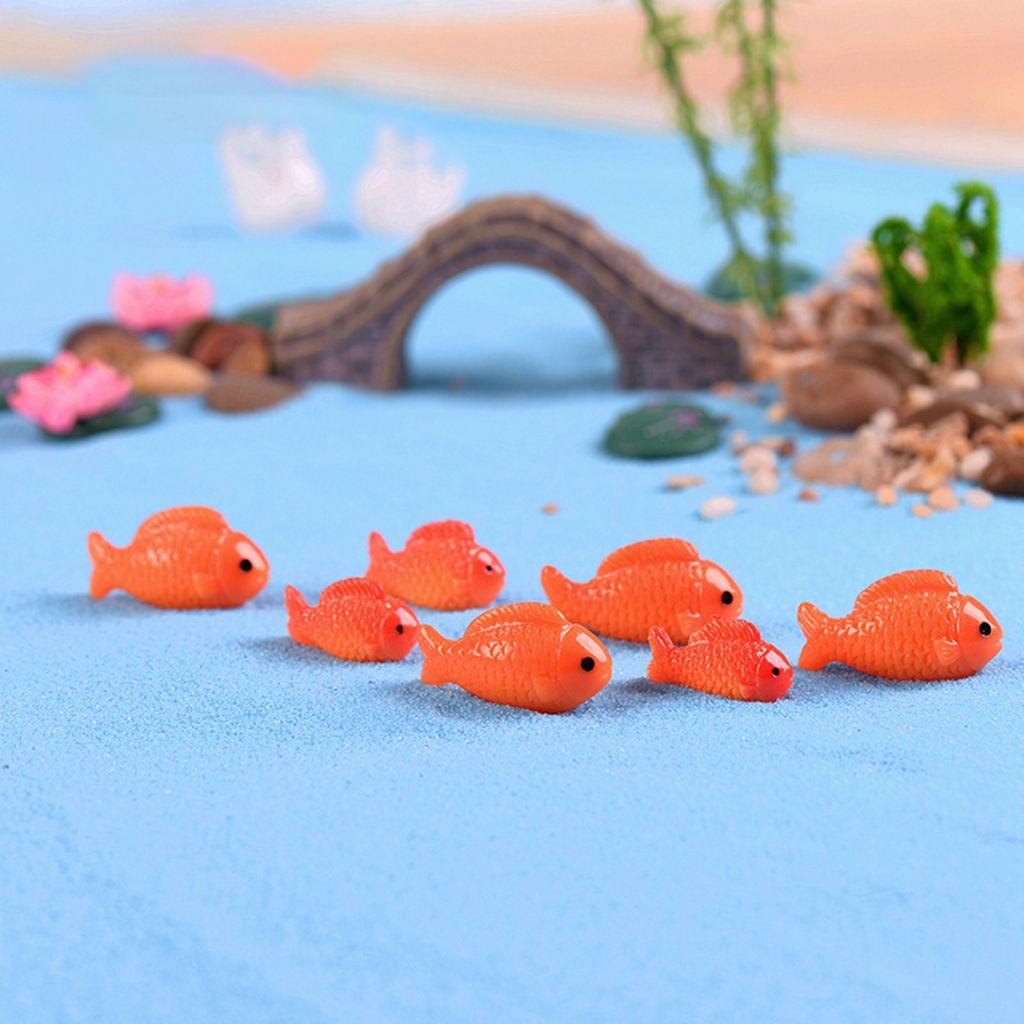 Mô Hình Chú Cá Đỏ Mini Trang Trí Tiểu Cảnh DIY