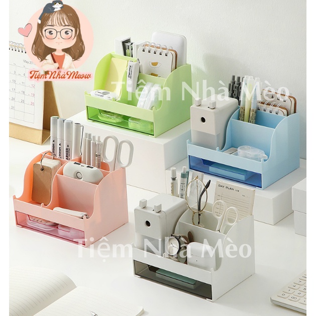 🌸Kệ mini để bàn văn phòng kệ để đồ có ngăn kéo hộp bút đơn giản🌸