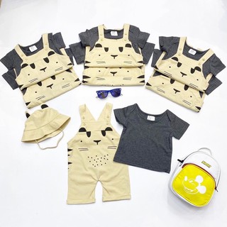 Set Quần Yếm Hổ cho bé trai kèm áo phông 2 chi tiết HM xuất xịn (KHÔNG KÈM MŨ)