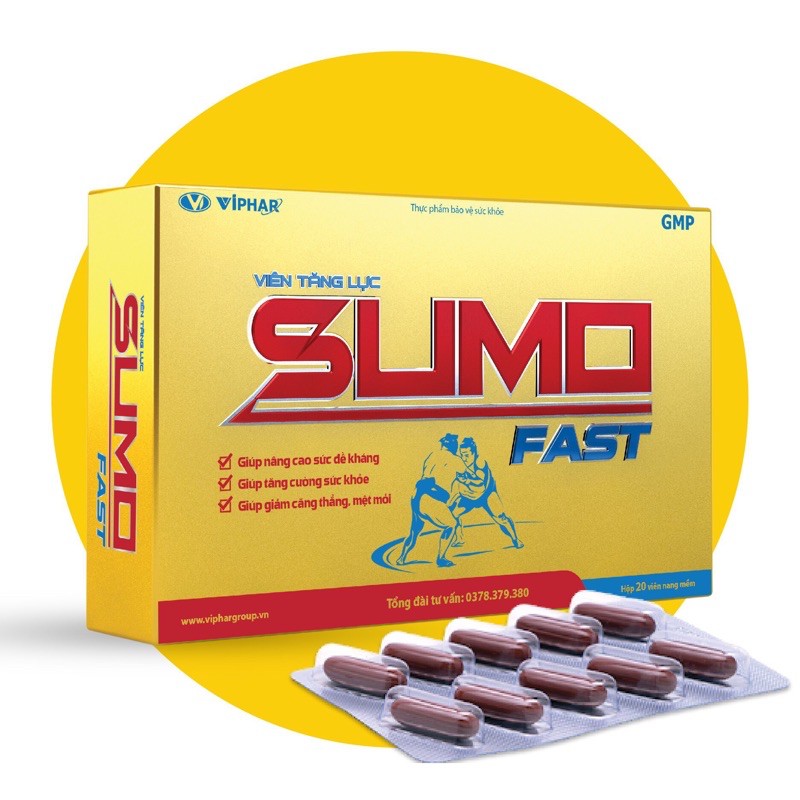 VIÊN TĂNG LỰC SUMO FAST 20 VIÊN: TĂNG CƯỜNG THỂ LỰC - TĂNG SỨC ĐỀ KHÁNG - GIẢM CĂNG THẲNG MỆT MỎI - TĂNG TẬP TRUNG