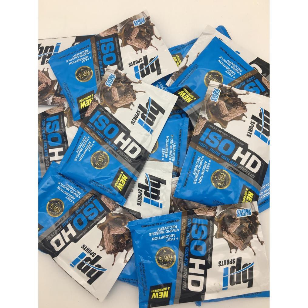 Sample sữa tăng cơ bắp Bpi Bpisports Iso HD 100% whey isolate 1 lần dùng (32gram)