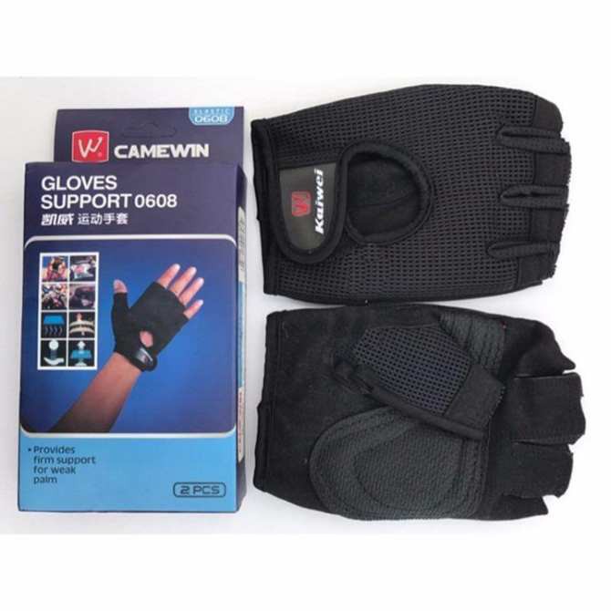 Găng tay thể hình SUPPORT 0608 cao cấp (tập gym, tập tạ, đua xe)