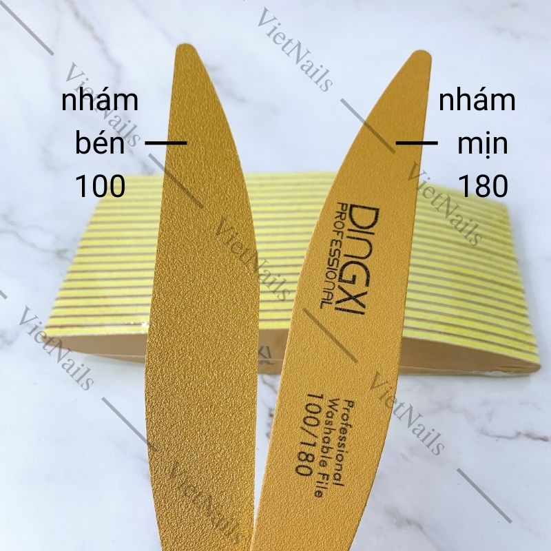 Dũa Da Bò Dingxi Kiểu Chiếc Lá 100-180 - Dũa Móng Bột Cao Cấp