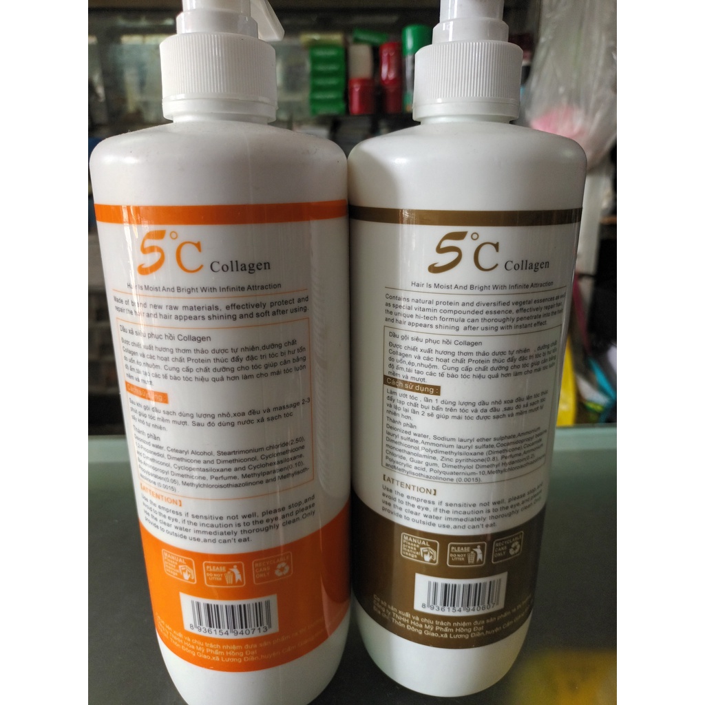 Cặp dầu gội xả 5C Collagen MAKAYRY Siêu Mềm Mượt