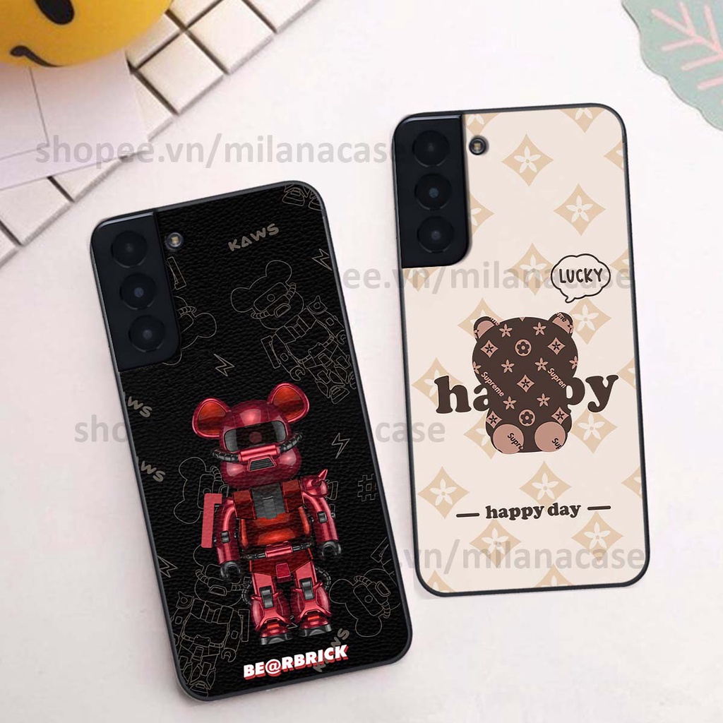 Ốp Samsung S21 / S21 FE / S21 Plus / S21+ gấu be@rBrick gấu Teddy Kaws siêu đẹp, phong cách, cá tính