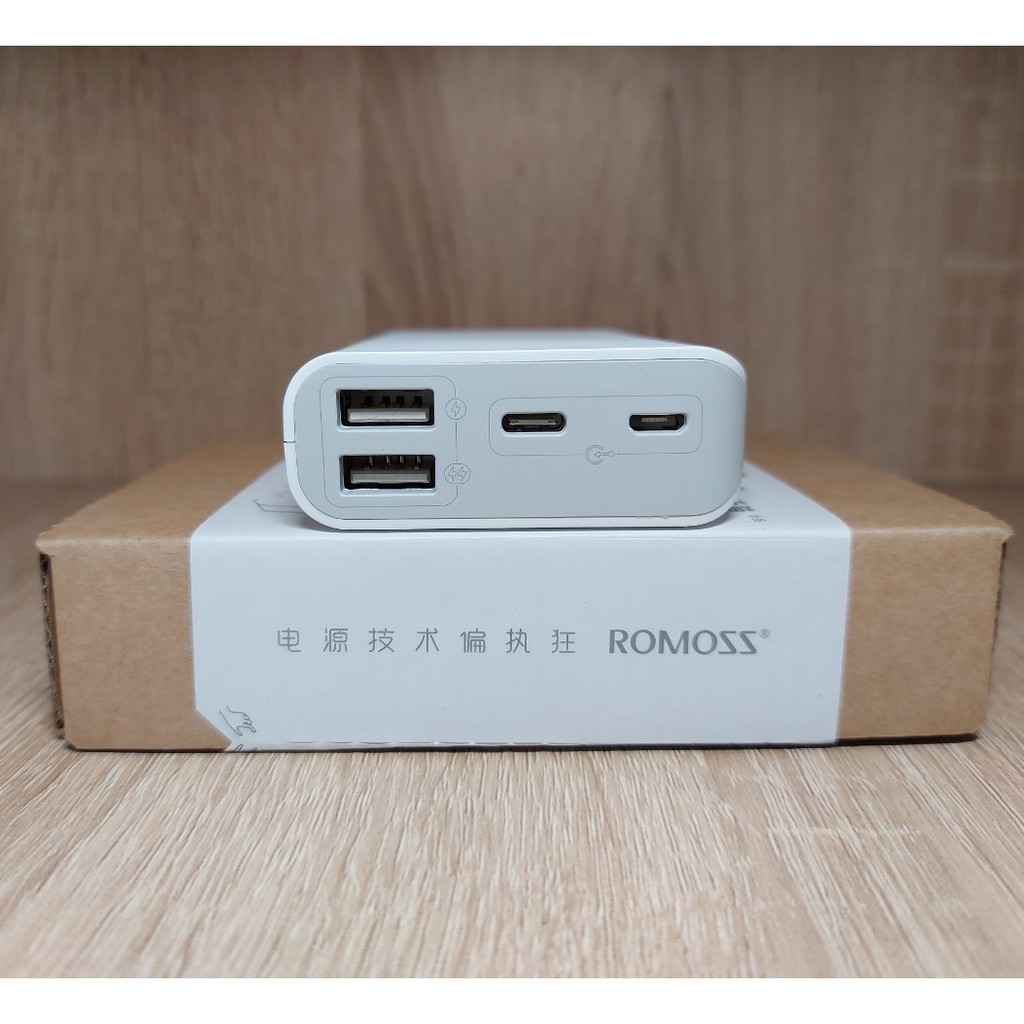 Pin sạc dự phòng Romoss Sense 4s mini 10000mAh - Nhỏ gọn tiện dụng (Trắng) - Hãng phân phối chính thức