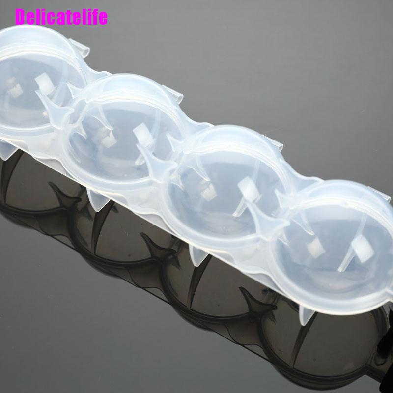 Khuôn Làm Đá Viên 4 Ngăn Hình Cầu Diy