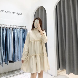 Đầm babydoll tầng kem xinh xắn cho nàng