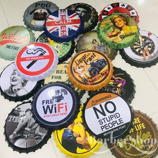 Nắp bia trang trí tiệm