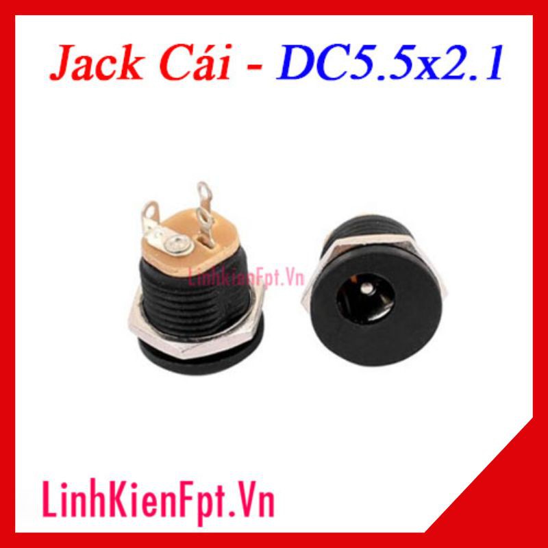 Jack nguồn dc5.5x2.1mm có ốc vặn - 10 cái .