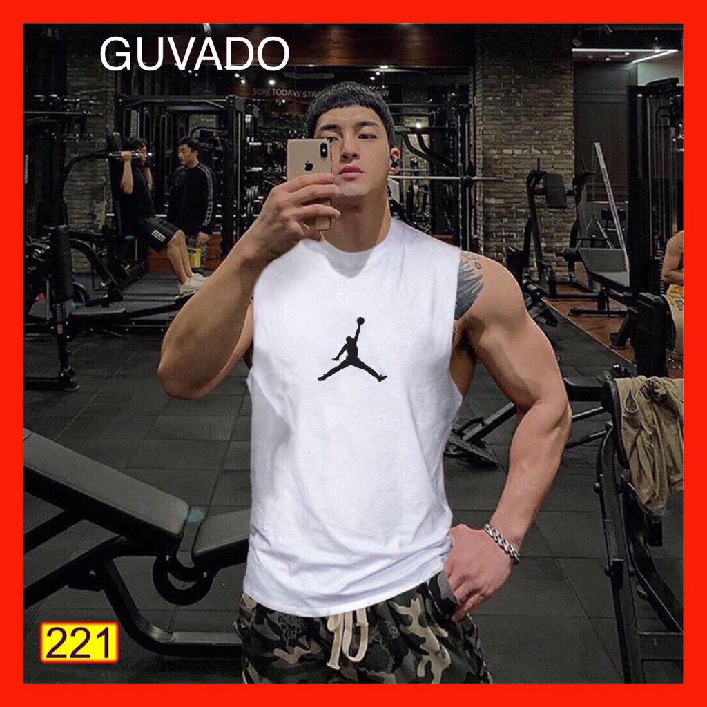 Áo ba lỗ nam bóng chày, áo thun nam tanktop tập gym co giãn 4 chiều-GUVADO