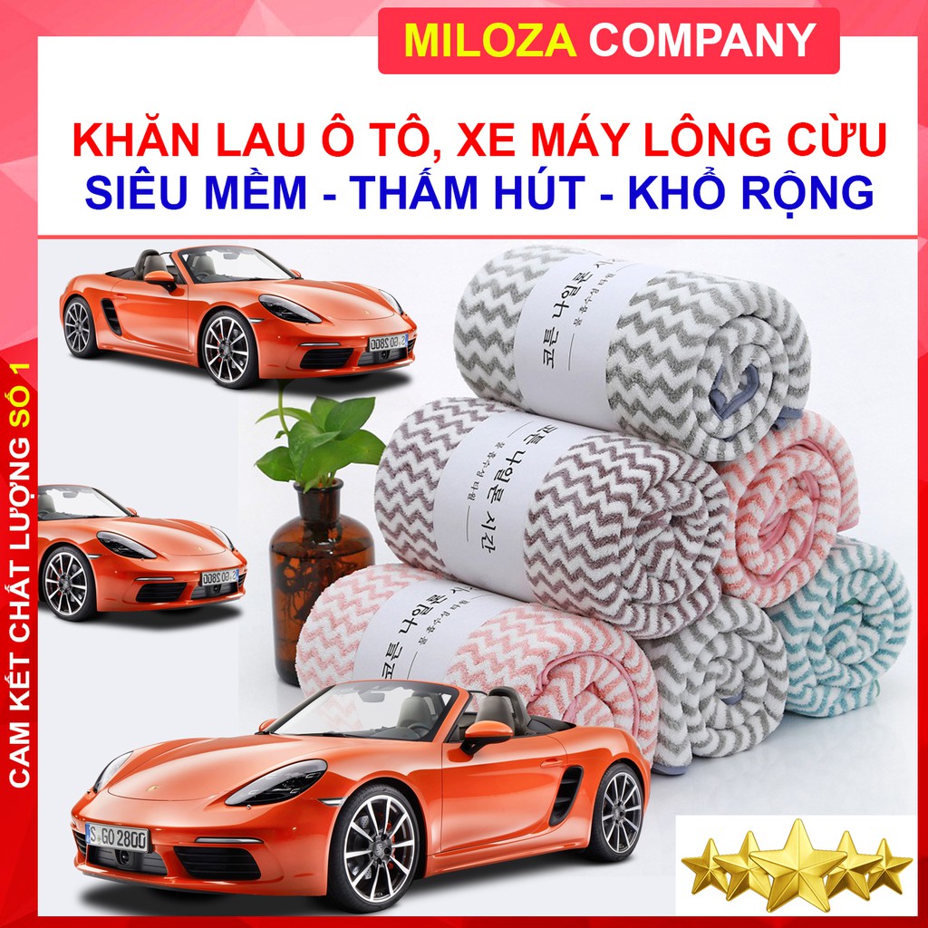 [COMBO 10] Khăn Lau Xe Ô tô Chuyên Dụng Microfiber, Siêu Thấm Không Bị Sơ, Rối - Mềm Mịn Không Gây Xước Xe, Gara Sử Dụng