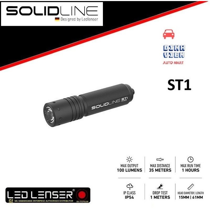 Đèn Pin LedLenser SolidLine ST1 100 lumens Chất lượng cao – Phù hợp túi tiền – Hàng CHÍNH HÃNG