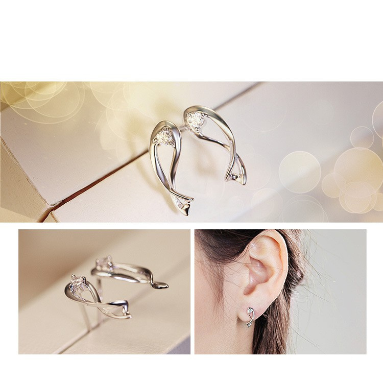 Bông Tai Mạ Bạc 925 Hình Cung Hoàng Đạo Cho Nữ