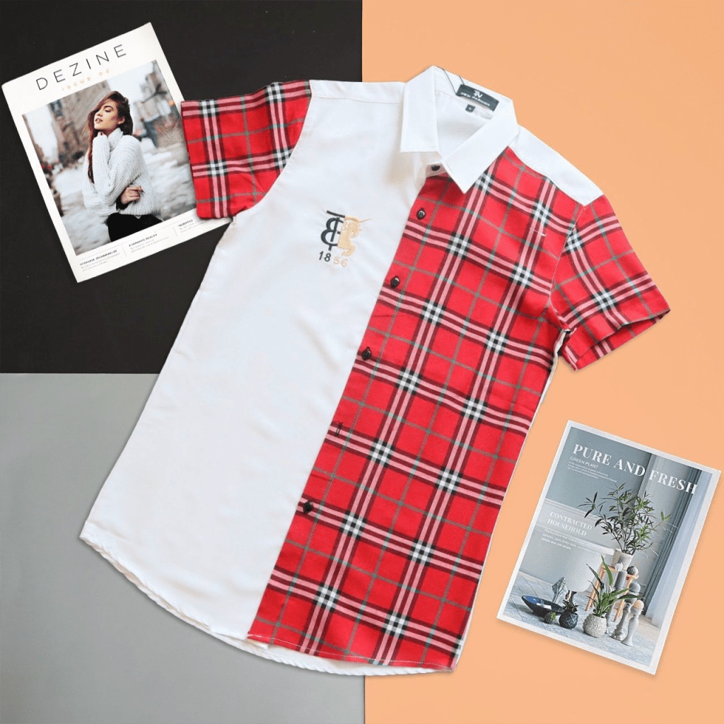 (HCM) ÁO SƠ MI NAM NGẮN TAY CARO THỜI TRANG NAM LUXURY ĐẲNG CẤP SIÊU HOT HIT CHO CÁC ANH EM KME FASHION