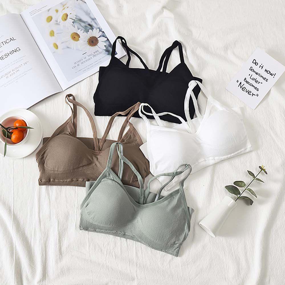 MOCHO Áo Hai Dây Có Mút Đệm Ngực Màu Sắc Đơn Giản Cho Nữ