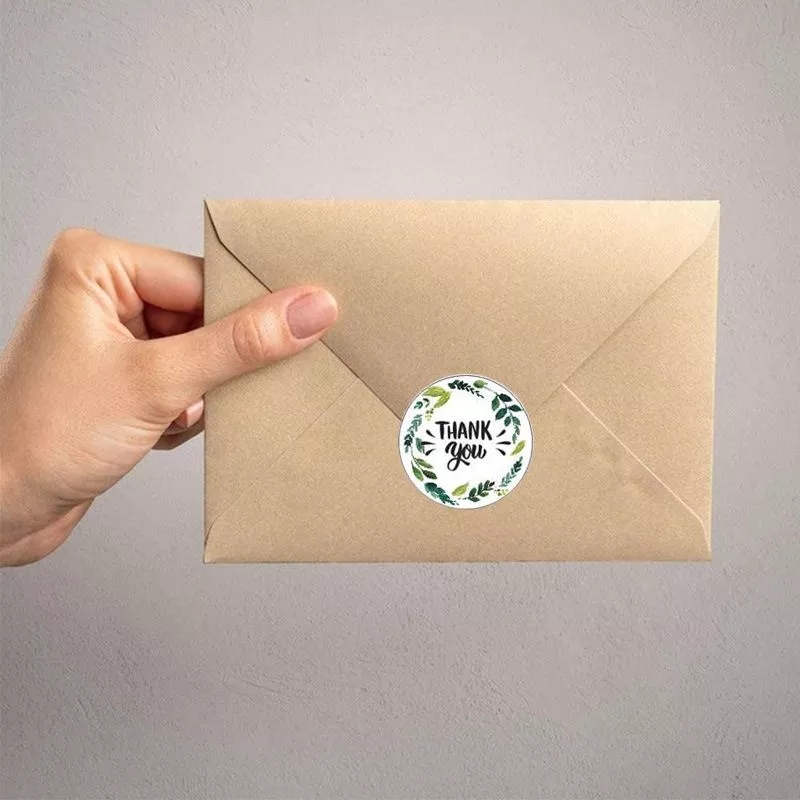 Set 500 Miếng Dán 8 Kiểu In Chữ Thank You Dùng Để Trang Trí Tiệc Cưới Tiện Dụng