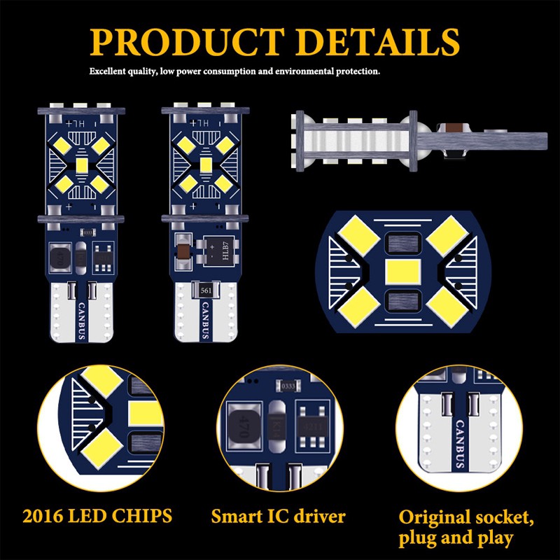 Đèn Led Kevanly T10 W5W 194 501 Led 15smd 2016 Cho Xe Hơi