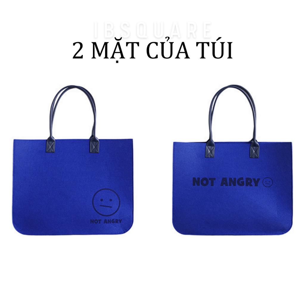 Túi Tote vải nỉ sức chứa lớn IBSQUARE TL13 đựng laptop máy tính macbook đi học đi làm