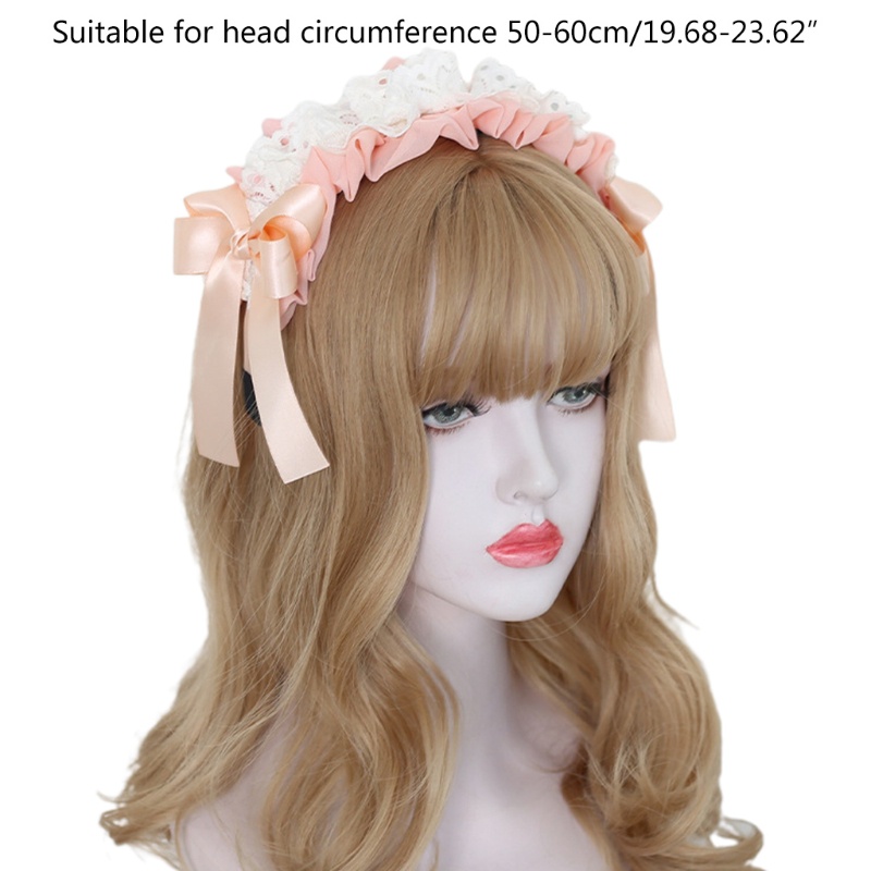 Băng Đô Cài Tóc Phối Ren Xếp Ly Dễ Thương Dành Cho Trẻ Em Hóa Trang Tiệc Halloween