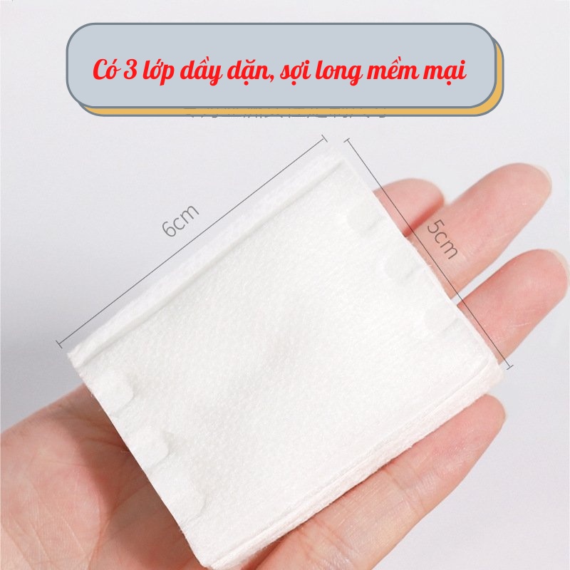 Bông Tẩy Trang, Bông Tẩy Trang 3 Lớp Cotton Pads 222 Miếng Mềm Mịn